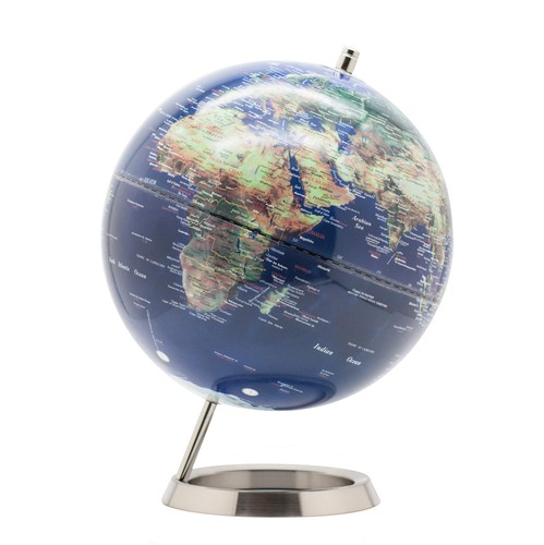 Exerz 25cm world globe - globe,, navy