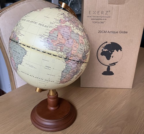 Exerz 20cm antique globe with - globe,