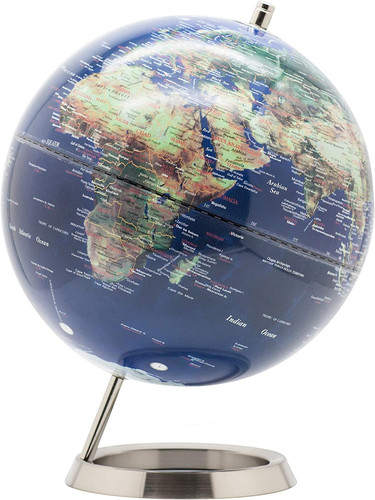 Exerz 25cm world globe navy - world,