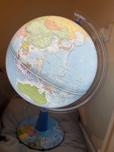Illuminated desktop globe - desktop,