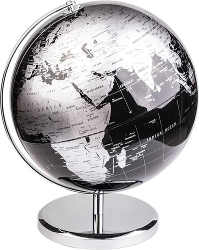 30cm world globe metal base - world,