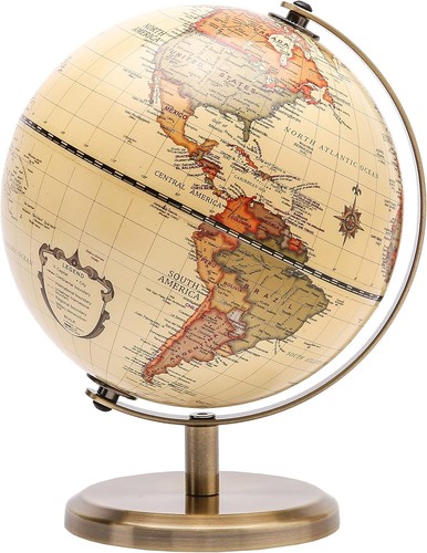 14cm antique globe mini - 14cm, world