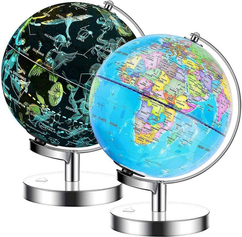 Exerz illuminated world globe - illuminated,