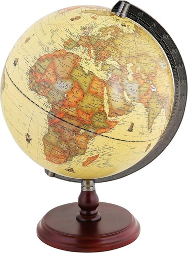 Exerz 25cm antique globe - globe, with