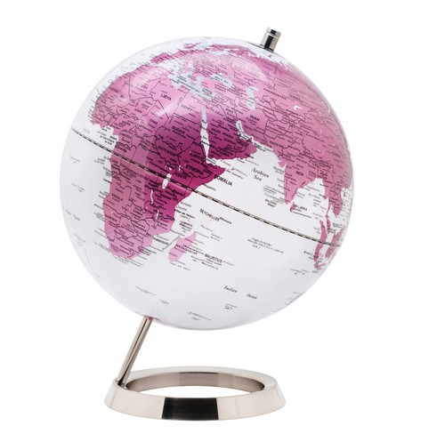 25cm world globe stainless - world,