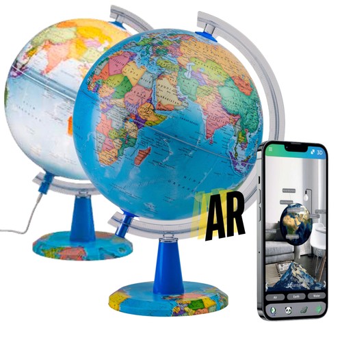20cm illuminated globe - illuminated, ar