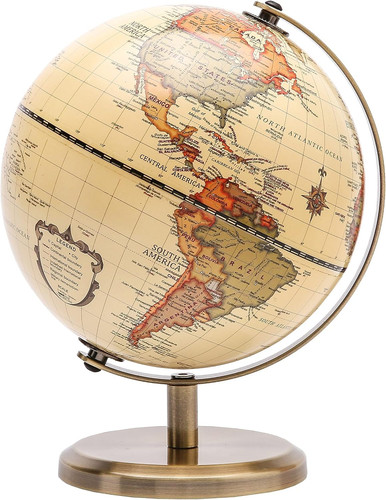 14cm antique world - globe, with