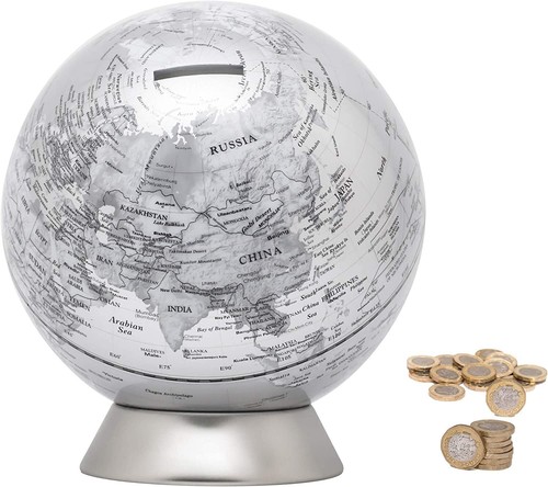 Exerz money box globe piggy - money,